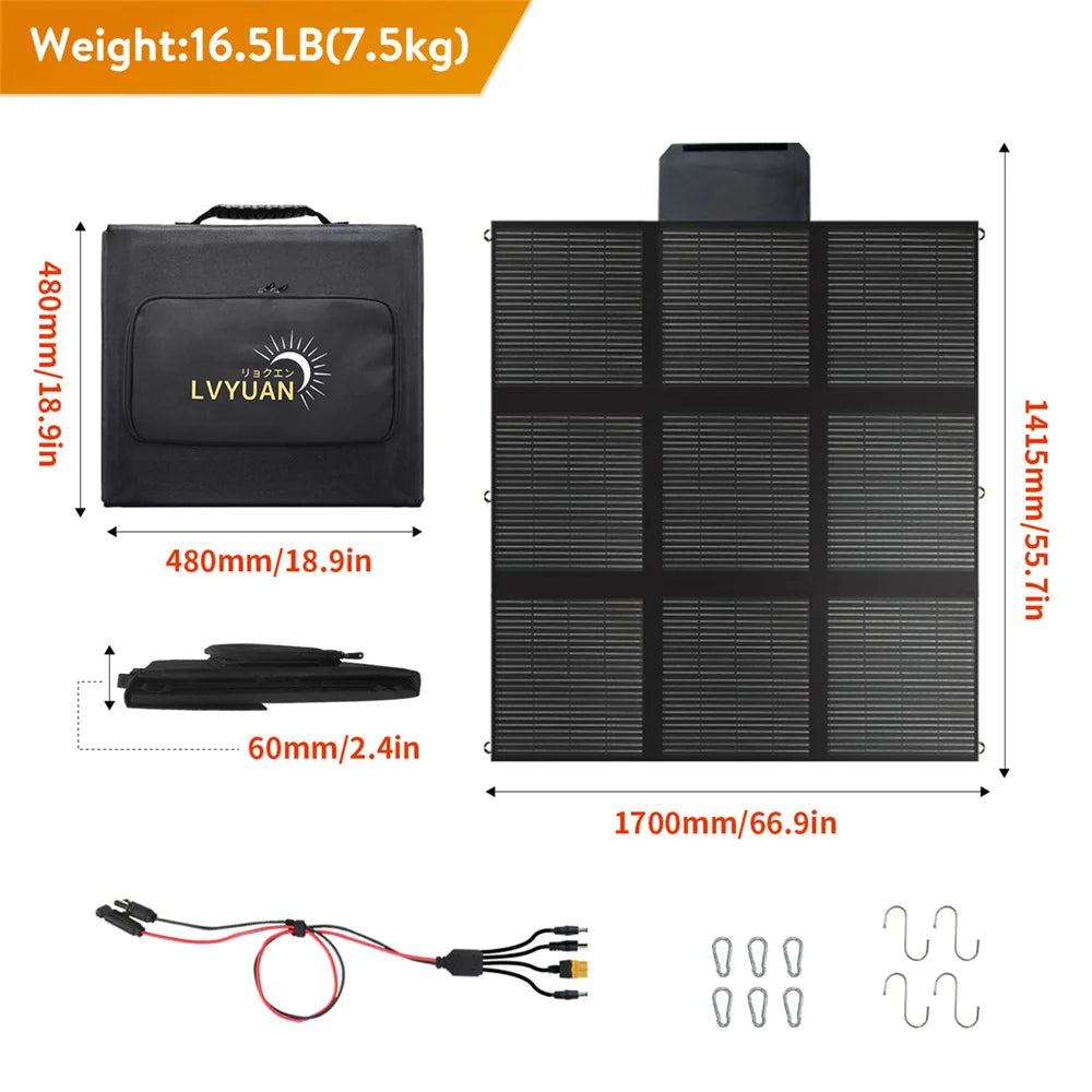 300w 12v Mono Portable Battery Chargeing Solar Panel Camping Foldable Solar Panel For Rv Off-grid Living