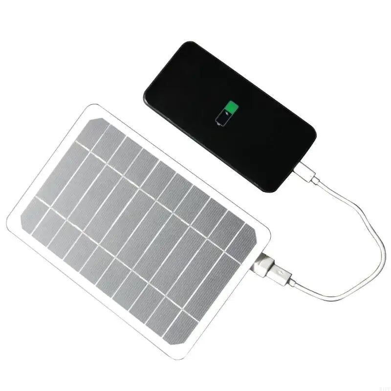 E1PF Outdoor Phone Battery 5W Flexible Solar Panel with USB Port Camping Charging Battery for Mobilephone