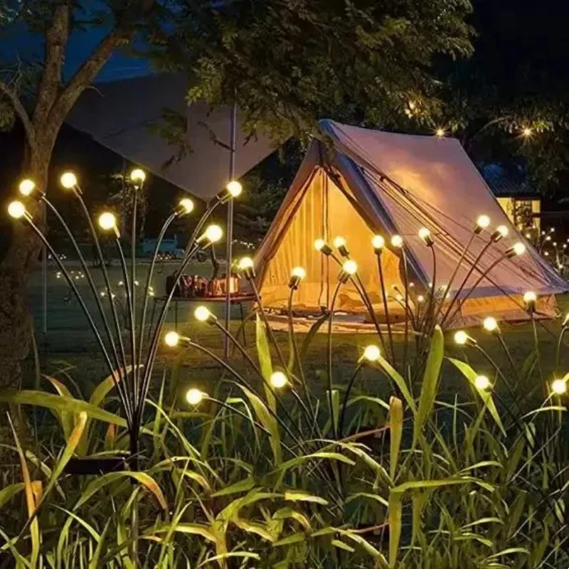 Solar Firefly Light String Courtyard Light Suitable for Outdoor Garden Decoration Wind Swing Light Ground Insertion Lawn Light