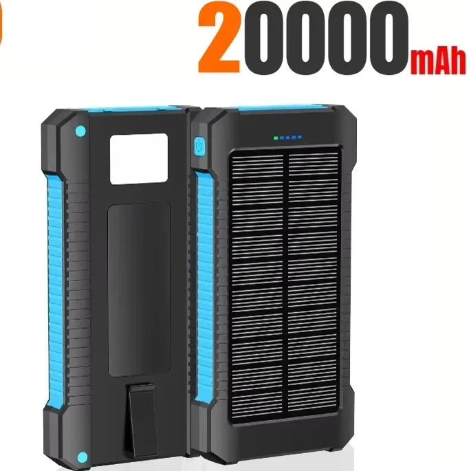 500000mAh Waterproof Outdoor Solar Power Bank Dual USB Travel Portable Solar Phone Charger Solar Powerbanks for Xiaomi Camping