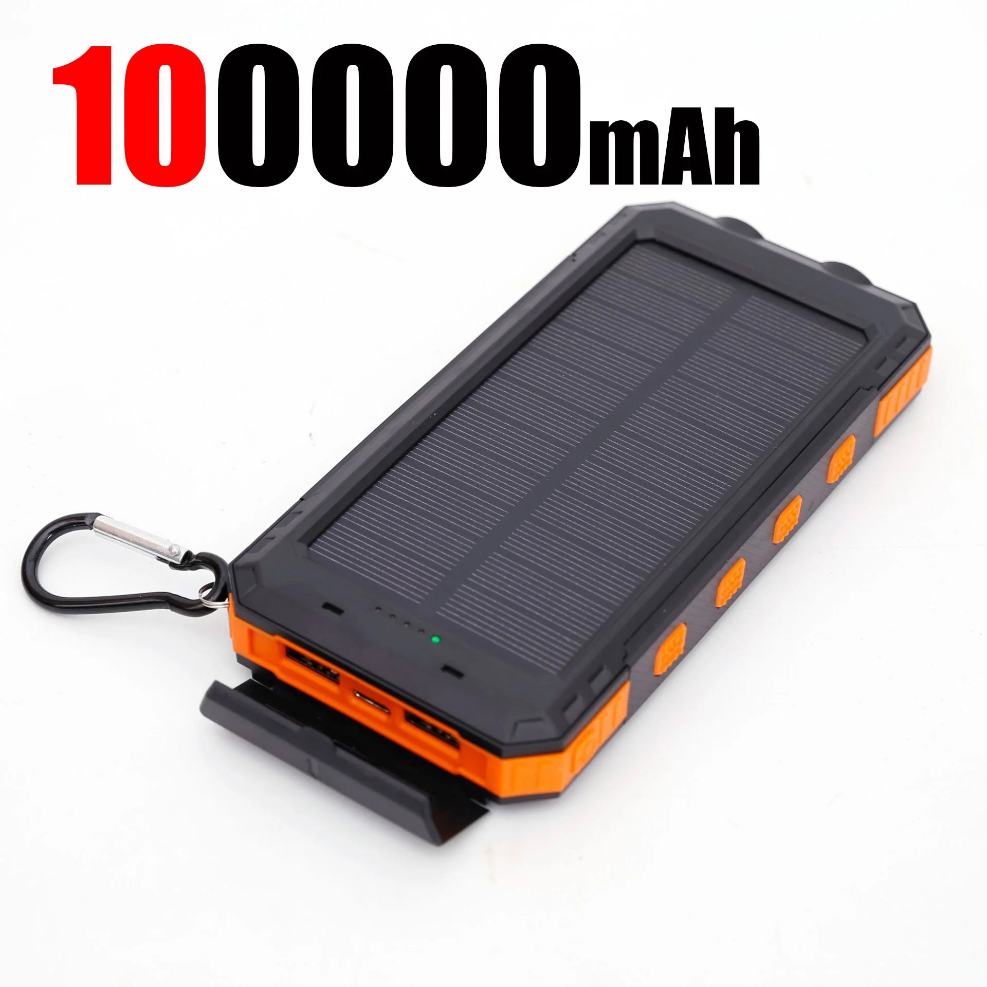 2026 500000mAh Large Capacity Solar Power Bank Portable External Battery Outdoor Camping Fast Charging For iPhone Samsung 2026
