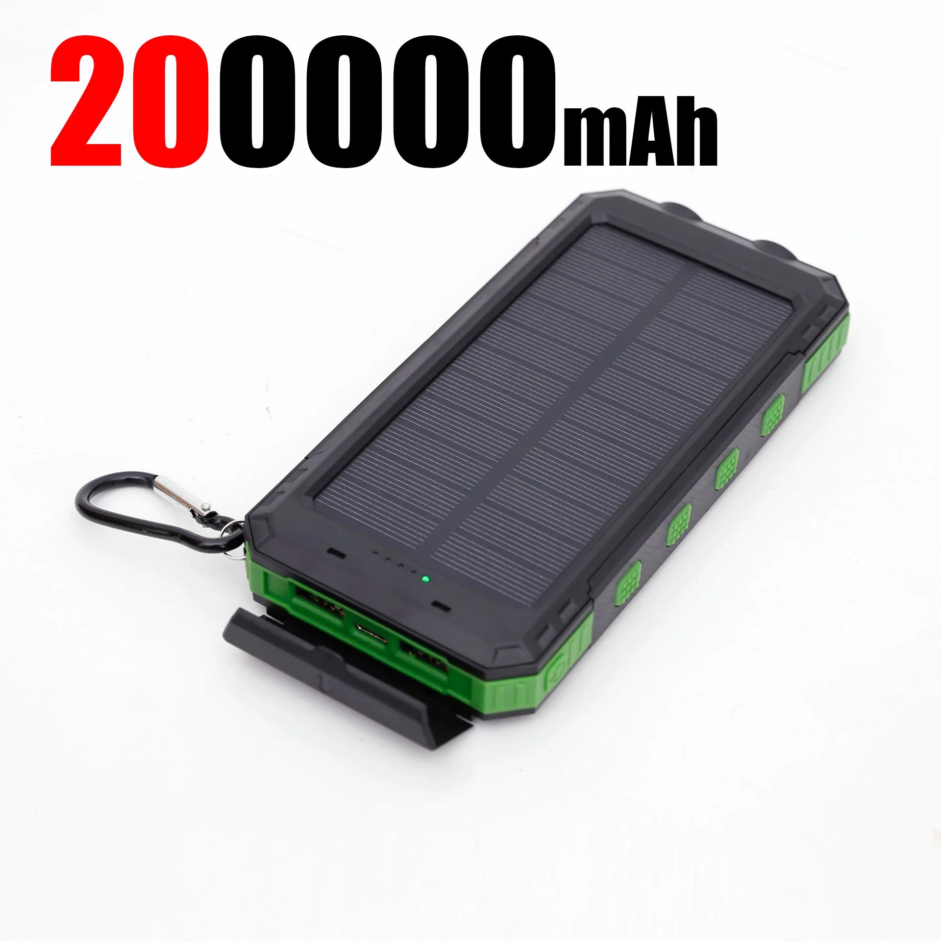 2026 500000mAh Large Capacity Solar Power Bank Portable External Battery Outdoor Camping Fast Charging For iPhone Samsung 2026