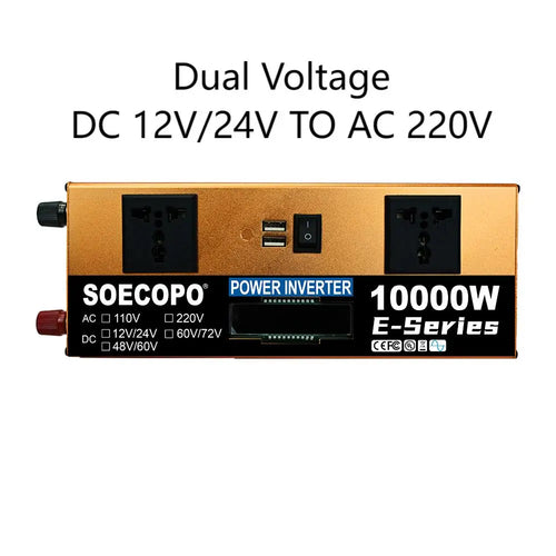 10000W Solar Kit 500W Panel 100A MPPT Controller DC Cable 12V/24V to 220V/110V Inverter for Camping Emergency CE Certified