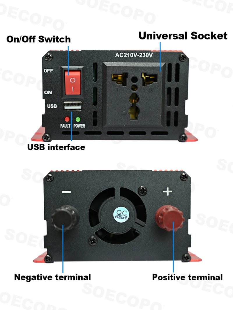 Complete Solar Kit-Solar Panel+650W/ 6000W Peak Inverter+Controller Plug&Play Off-Grid Power for Home& RV Energy Station