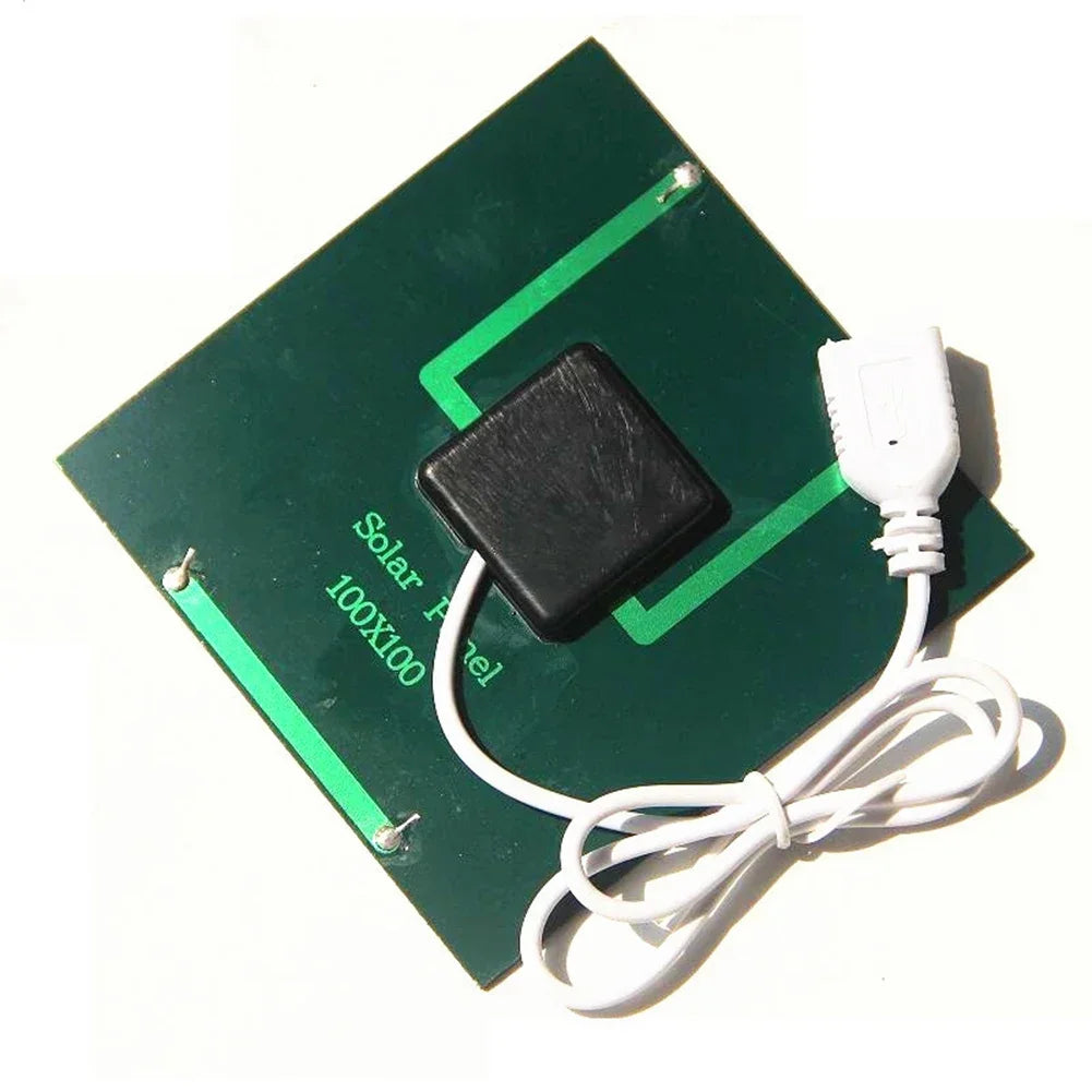 5W 5V Solar Panel Solar Battery Charger 100*100mm Panel For Board Outdoor Camping Power Bank Phone Charging Supplies