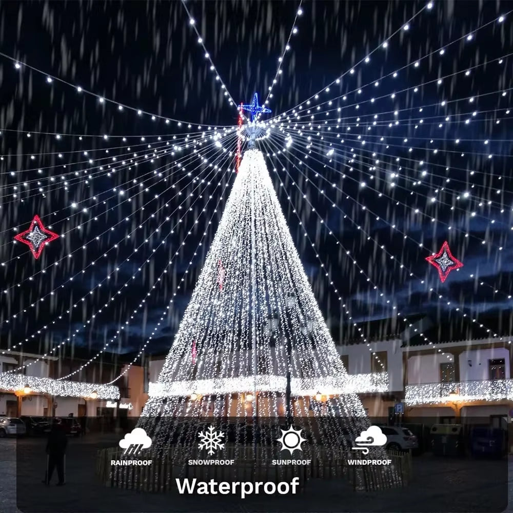 39Ft LED Solar Light 100 Lights Outdoor Waterproof Fairy Garland Lights Christmas Party Halloween Decorations Solar Lights