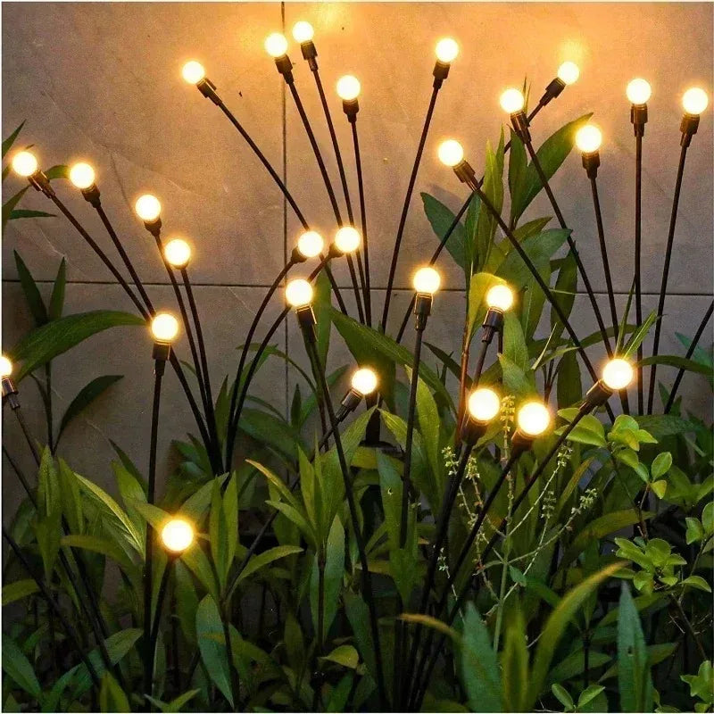Solar Firefly Light String Courtyard Light Suitable for Outdoor Garden Decoration Wind Swing Light Ground Insertion Lawn Light