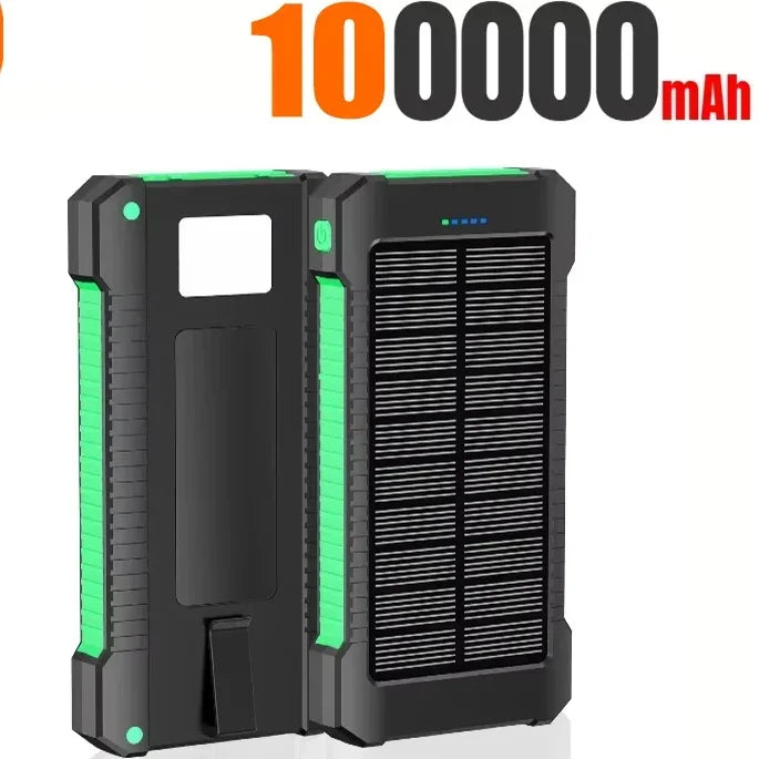 500000mAh Waterproof Outdoor Solar Power Bank Dual USB Travel Portable Solar Phone Charger Solar Powerbanks for Xiaomi Camping