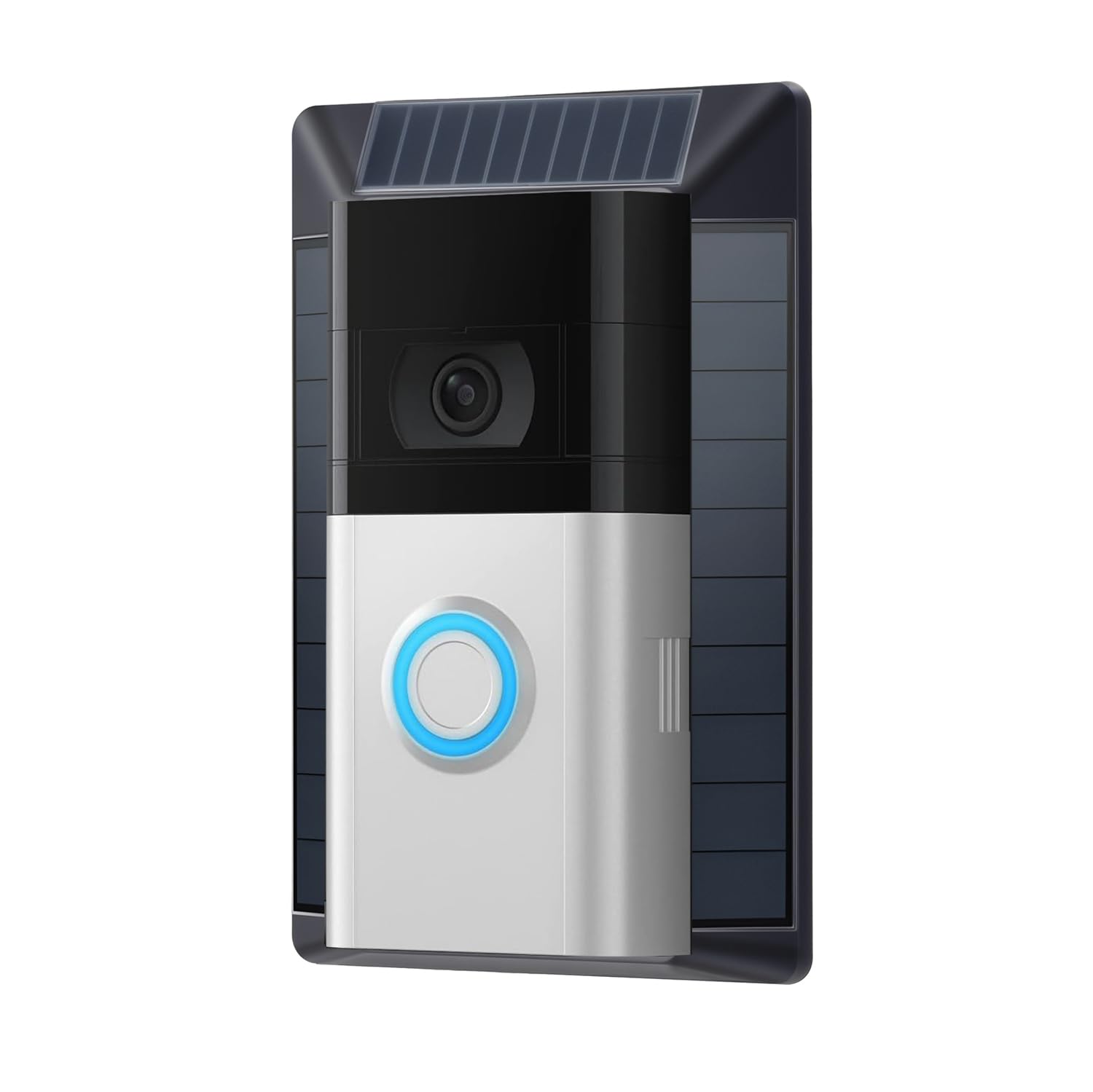 Solar Charger Compatible with Ring Video Doorbell (2020 Release), Micro USB Port Only, Not for USB-C or 2-Prong Ports, Waterproof Solar Panel for Continuous Power(2nd Gen-2020 Release)