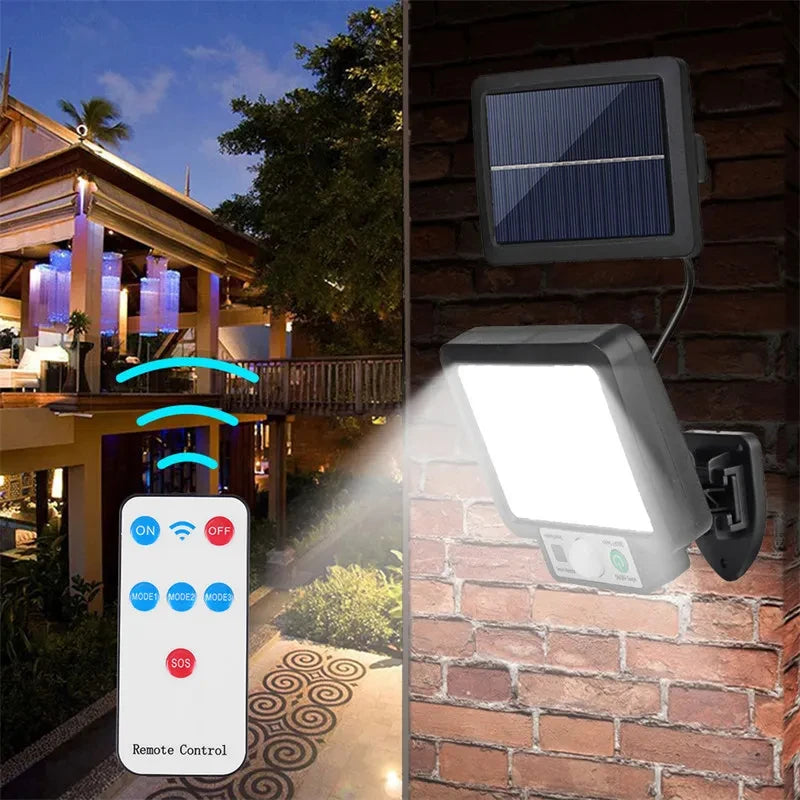 LED Solar Split Wall Lamp Outdoor Waterproof Motion Sensor 3 Mode Solar Light for Garden Security Wall Light