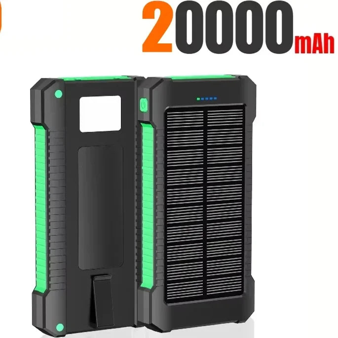 500000mAh Waterproof Outdoor Solar Power Bank Dual USB Travel Portable Solar Phone Charger Solar Powerbanks for Xiaomi Camping