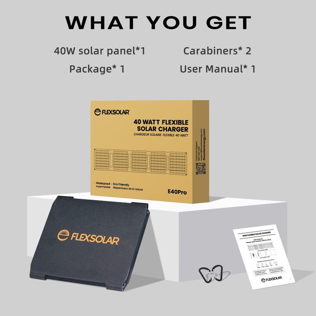 FlexSolar 100W Portable Solar Panels Chargers with PD3.0 USB-C,QC3.0 USB-A and DC Outputs Foldable IP67 Waterproof Power Emergency Camping for Small Power Station Generator,Phones, Power Banks
