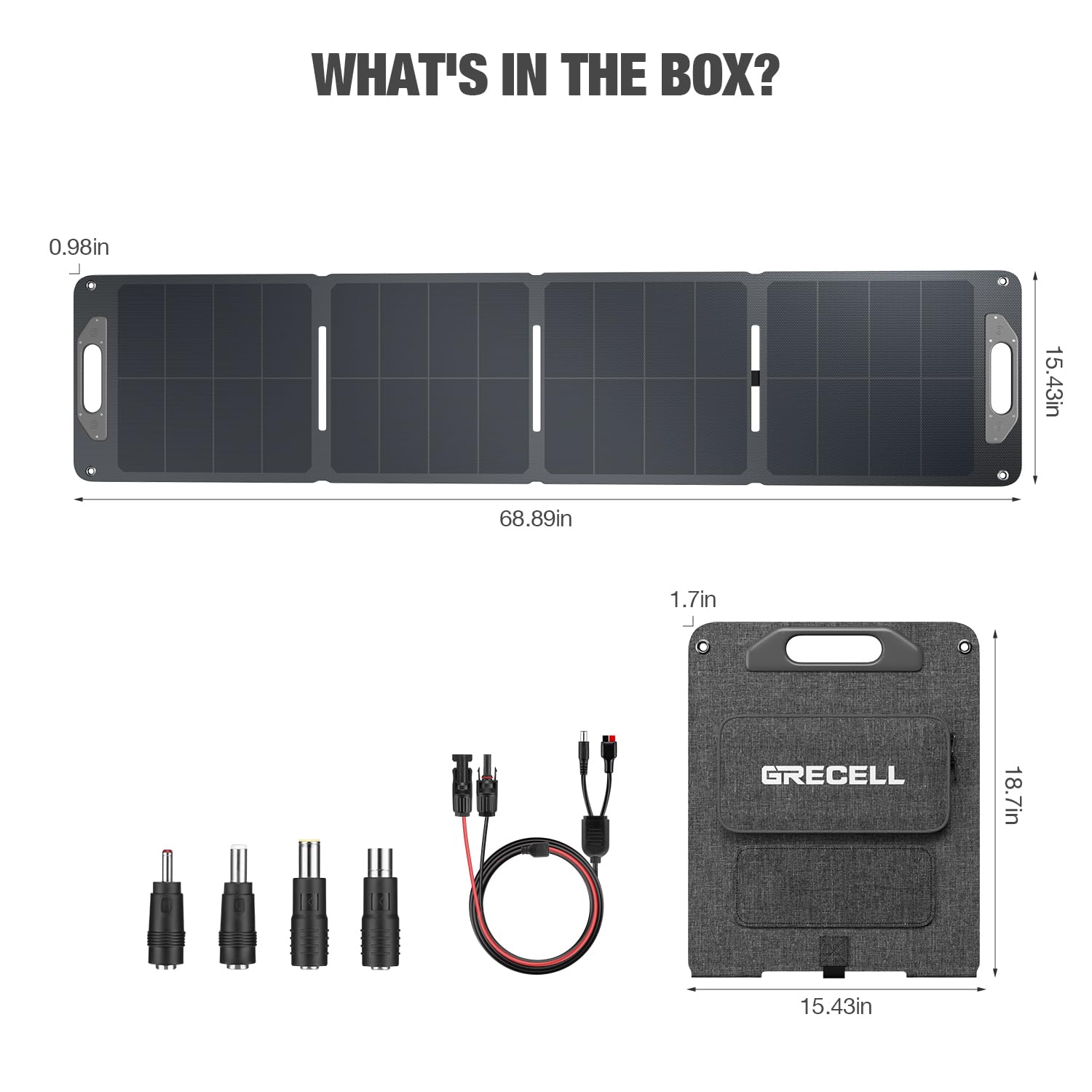 200W Portable Solar Panel for Power Station, Solar Charger w/ 4 Kickstands | 24% High Efficiency Waterproof Foldable Solar Panel Kit w/DC XT60 Anderson Aviation Output for Outdoor RV Camper Blackout