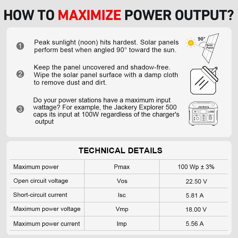 DOKIO 100W 12V Portable Solar Panels Suitcase with Waterproof 10A Charge Controller, Foldable 100 Watt Solar Panel W/Adjustable Kickstand, Solar Charger for Power Station, RV, Camping, SUV, Off Grid