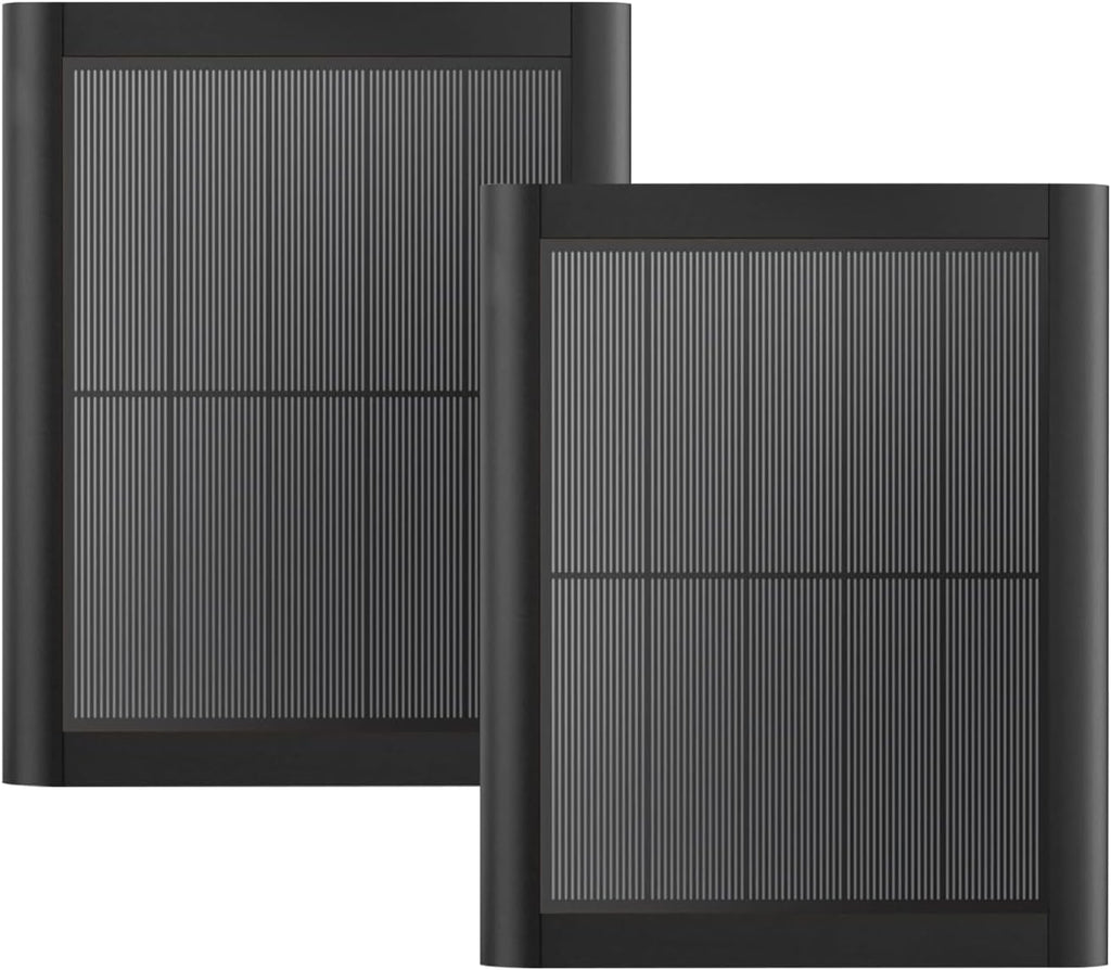 Ring Solar Panel(2nd Generation), 5W Ring Solar Panel Charger with Mount for Stick Up Camera & Pro, Spotlight Plus & Pro, Stick Up Cam Battery, Spotlight Cam Battery (2 Pack Black)