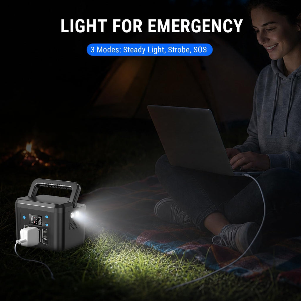200W Portable Power Station, 192Wh LiFePO4 Solar Generator for Camping | Powkey Battery Powered Power Bank with 120V AC Outlet, Emergency Backup Battery for CPAP & Outdoor (Excludes Solar Panel)
