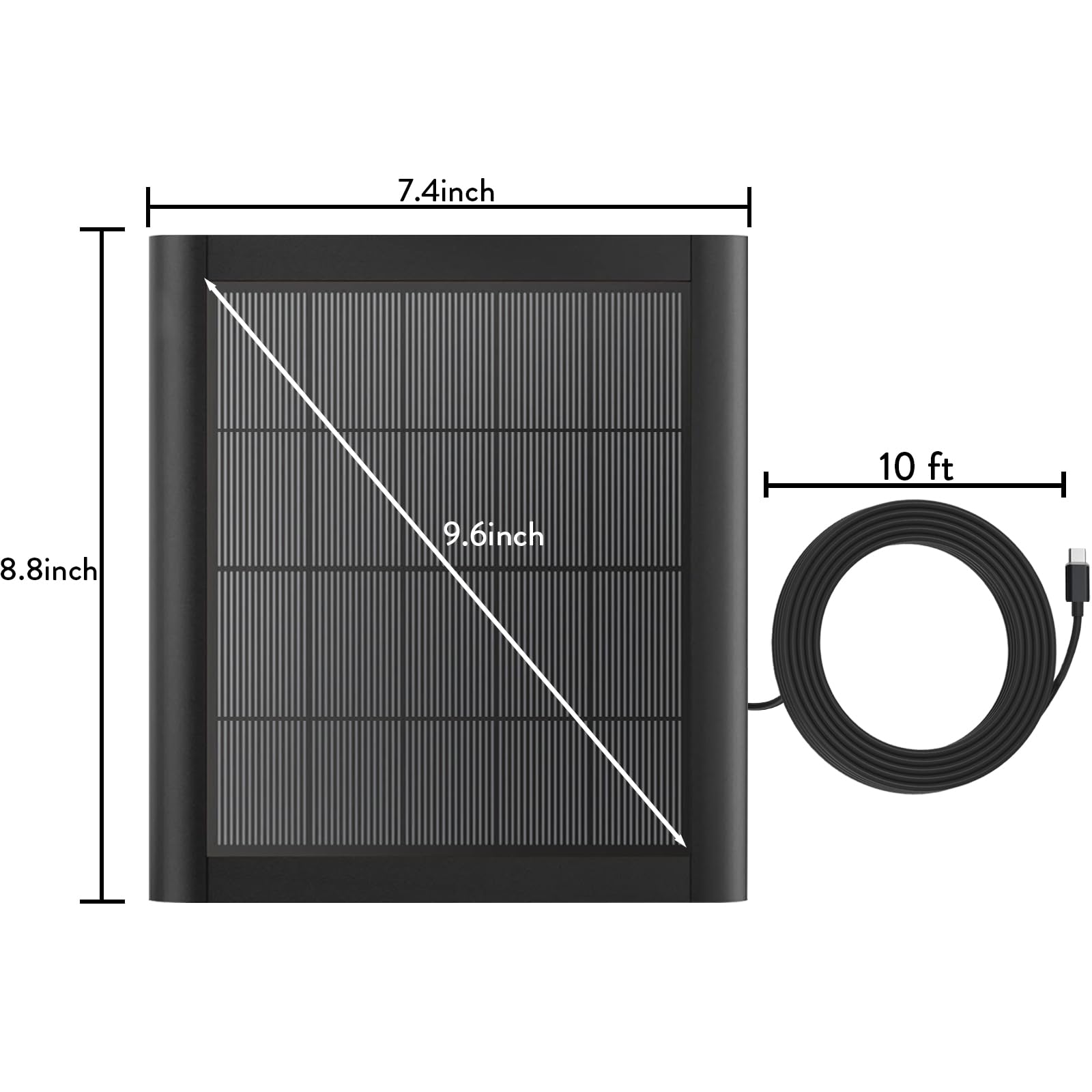 Ring Solar Panel(2nd Generation), 5W Ring Solar Panel Charger with Mount for Stick Up Camera & Pro, Spotlight Plus & Pro, Stick Up Cam Battery, Spotlight Cam Battery (2 Pack Black)