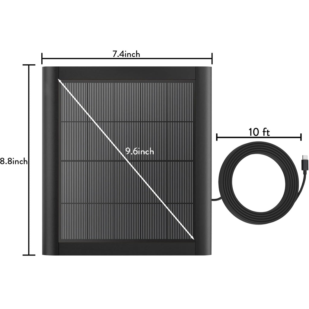 Ring Solar Panel(2nd Generation), 5W Ring Solar Panel Charger with Mount for Stick Up Camera & Pro, Spotlight Plus & Pro, Stick Up Cam Battery, Spotlight Cam Battery (2 Pack Black)
