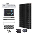 Renogy 100W 12V Solar Panel Starter Kit, 100 Watt Monocrystalline Solar Panel, 30A LCD PWM Charger Controller, Adaptor Kit, Tray Cables, Z Brackets for RV, Camper, and Other Off Grid Applications