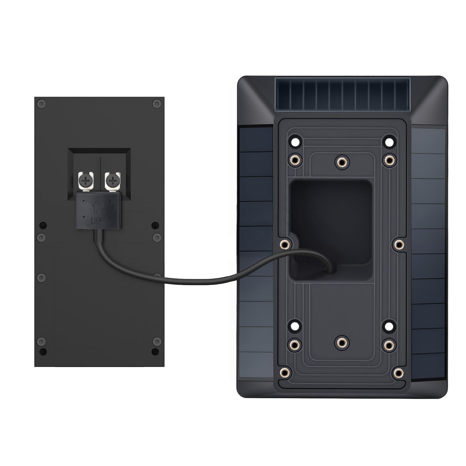 Solar Charger Compatible with Ring Video Doorbell (2020 Release), Micro USB Port Only, Not for USB-C or 2-Prong Ports, Waterproof Solar Panel for Continuous Power(2nd Gen-2020 Release)