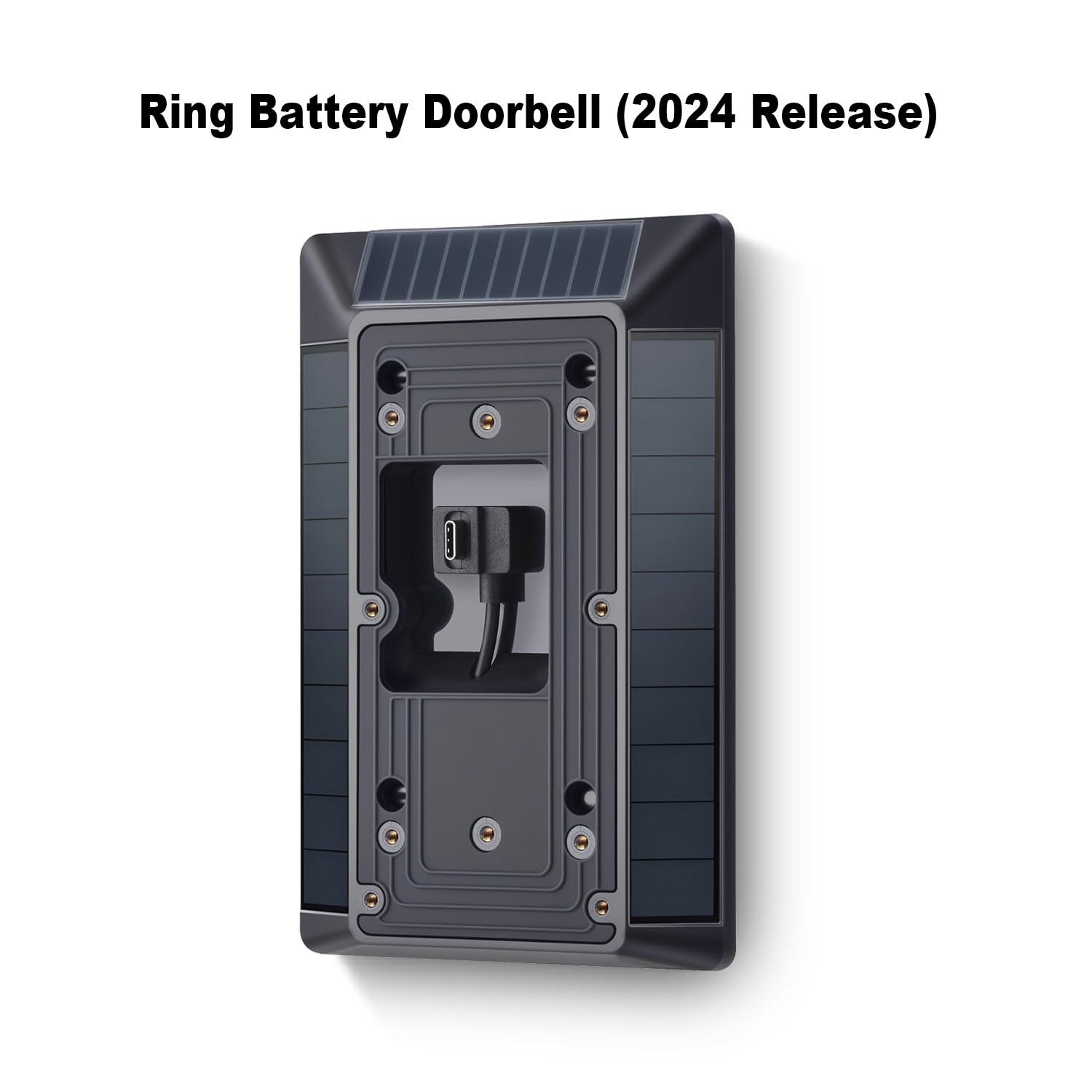Solar Charger Compatible with Ring Video Doorbell (2020 Release), Micro USB Port Only, Not for USB-C or 2-Prong Ports, Waterproof Solar Panel for Continuous Power(2nd Gen-2020 Release)