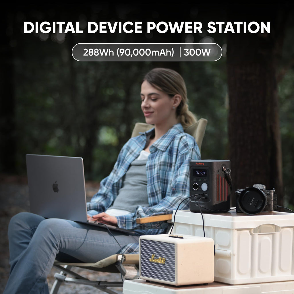 Jackery Explorer 300 Portable Power Station,292Wh | Backup LiFePO4 Battery, Solar Generator for Outdoors, Camping, Travel, Hunting, Blackout (Solar Panel Optional)