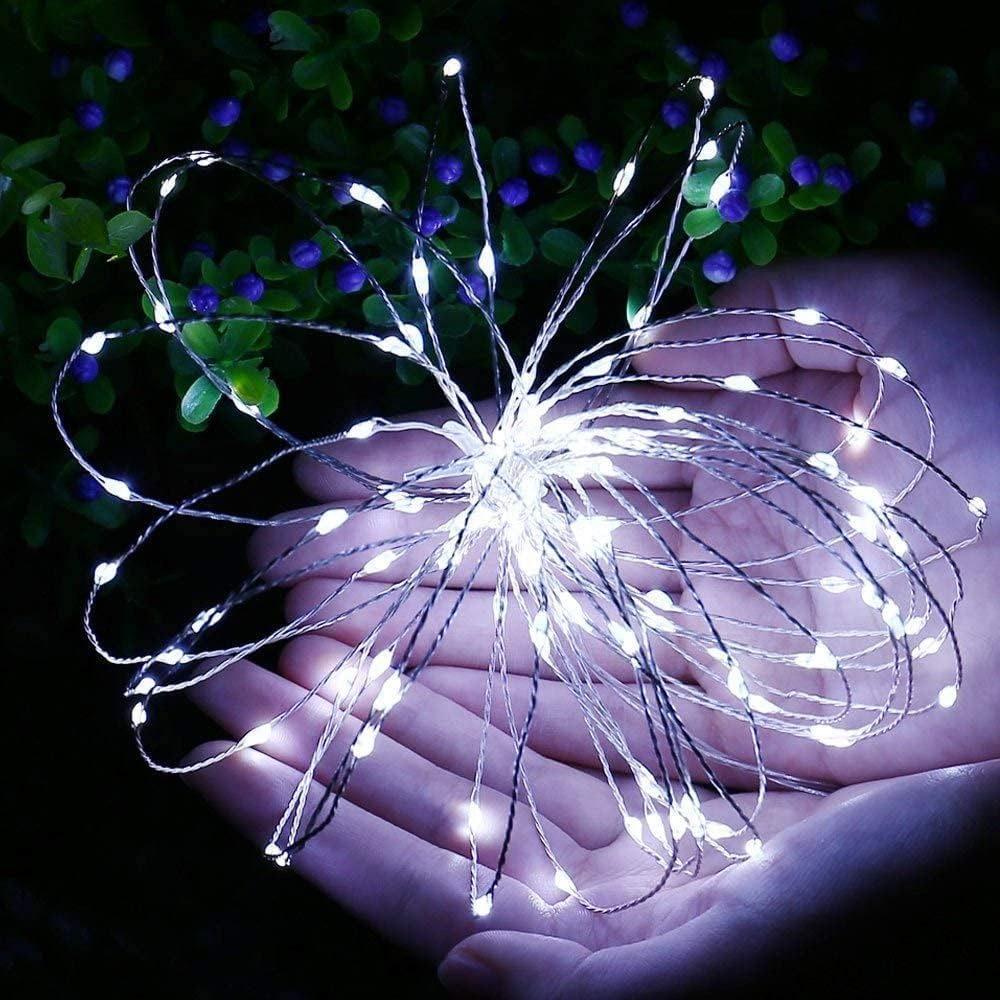 Joomer Solar Fairy Lights, 2-Pack Total 80FT 240LED Lights, Warm White | Copper Wire, Solar String Light Waterproof 8 Lighting Modes for Patio Fence Party Garden Yard Home Outdoor Decoration