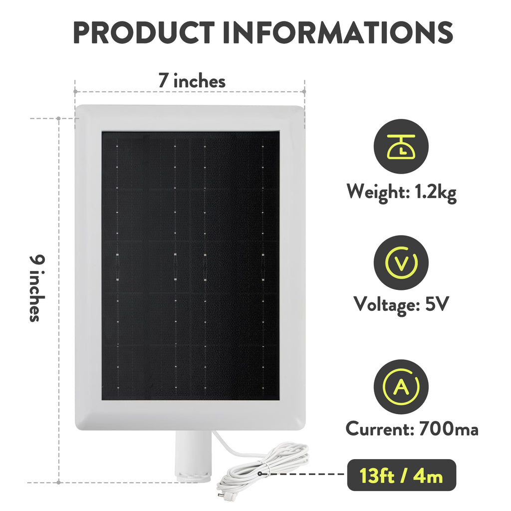 Ring Solar Panel(2nd Generation), 5W Ring Solar Panel Charger with Mount for Stick Up Camera & Pro, Spotlight Plus & Pro, Stick Up Cam Battery, Spotlight Cam Battery (2 Pack Black)