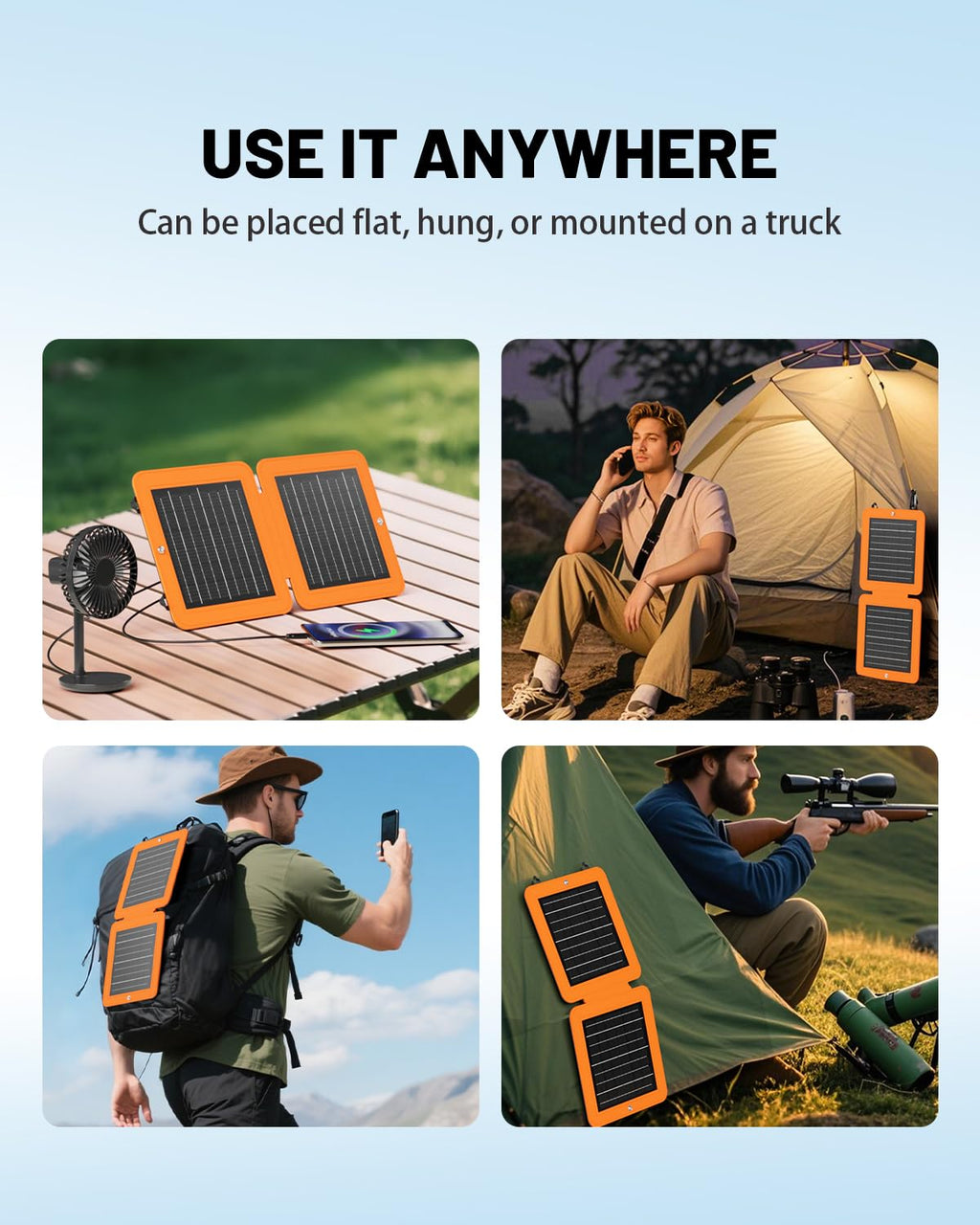 SOLUPUP Solar Panels 30W Portable Foldable Solar Charger with 5V USB-A and USB-C Fast Charging Compatible with iPhone, iPad, Samsung, Power Banks, IPX5 Waterproof Perfect for Camping, Hiking, Outdoor