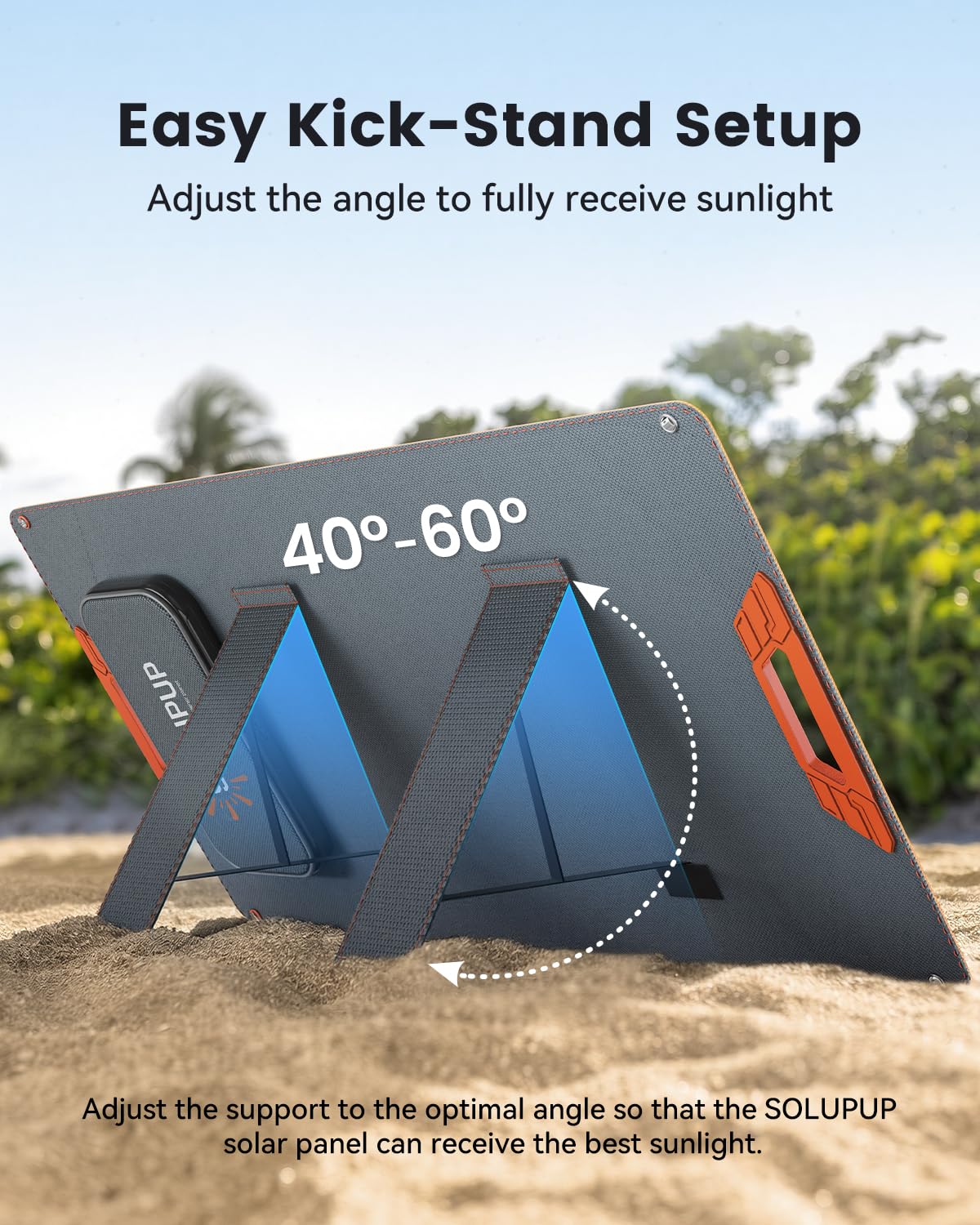 SOLUPUP Solar Panels 30W Portable Foldable Solar Charger with 5V USB-A and USB-C Fast Charging Compatible with iPhone, iPad, Samsung, Power Banks, IPX5 Waterproof Perfect for Camping, Hiking, Outdoor