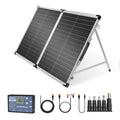 DOKIO 100W 12V Portable Solar Panels Suitcase with Waterproof 10A Charge Controller, Foldable 100 Watt Solar Panel W/Adjustable Kickstand, Solar Charger for Power Station, RV, Camping, SUV, Off Grid