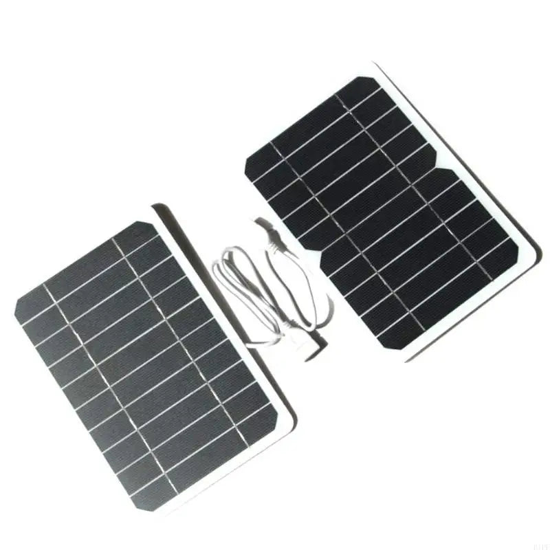 E1PF Outdoor Phone Battery 5W Flexible Solar Panel with USB Port Camping Charging Battery for Mobilephone
