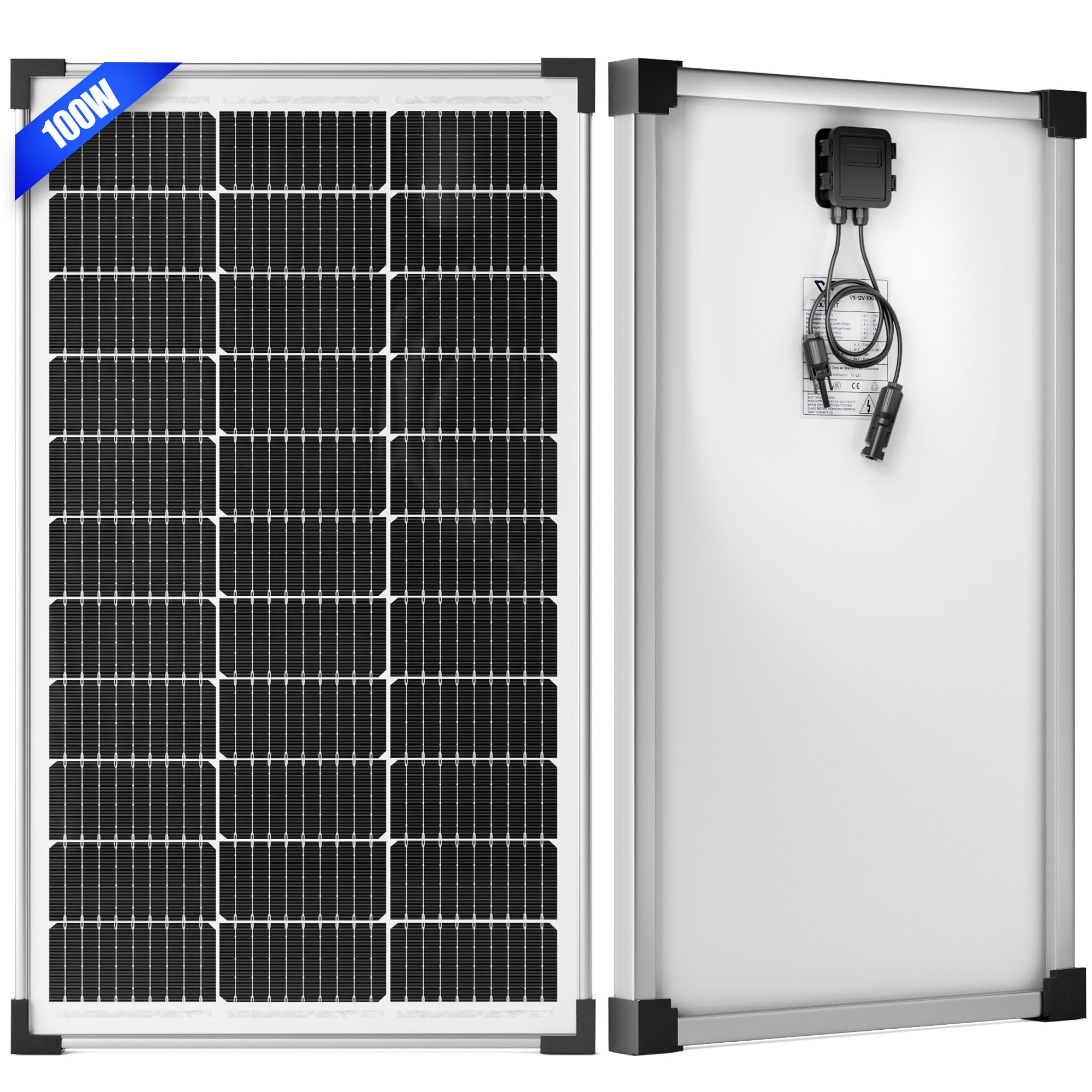 Voltset 12V Solar Battery Charger - 20W Waterproof Solar Panel Kit with Smart MPPT Controller - Trickle Charger Maintainer for Car RV Boat Marine Trailer Automotive Trailer Truck Motorcycle