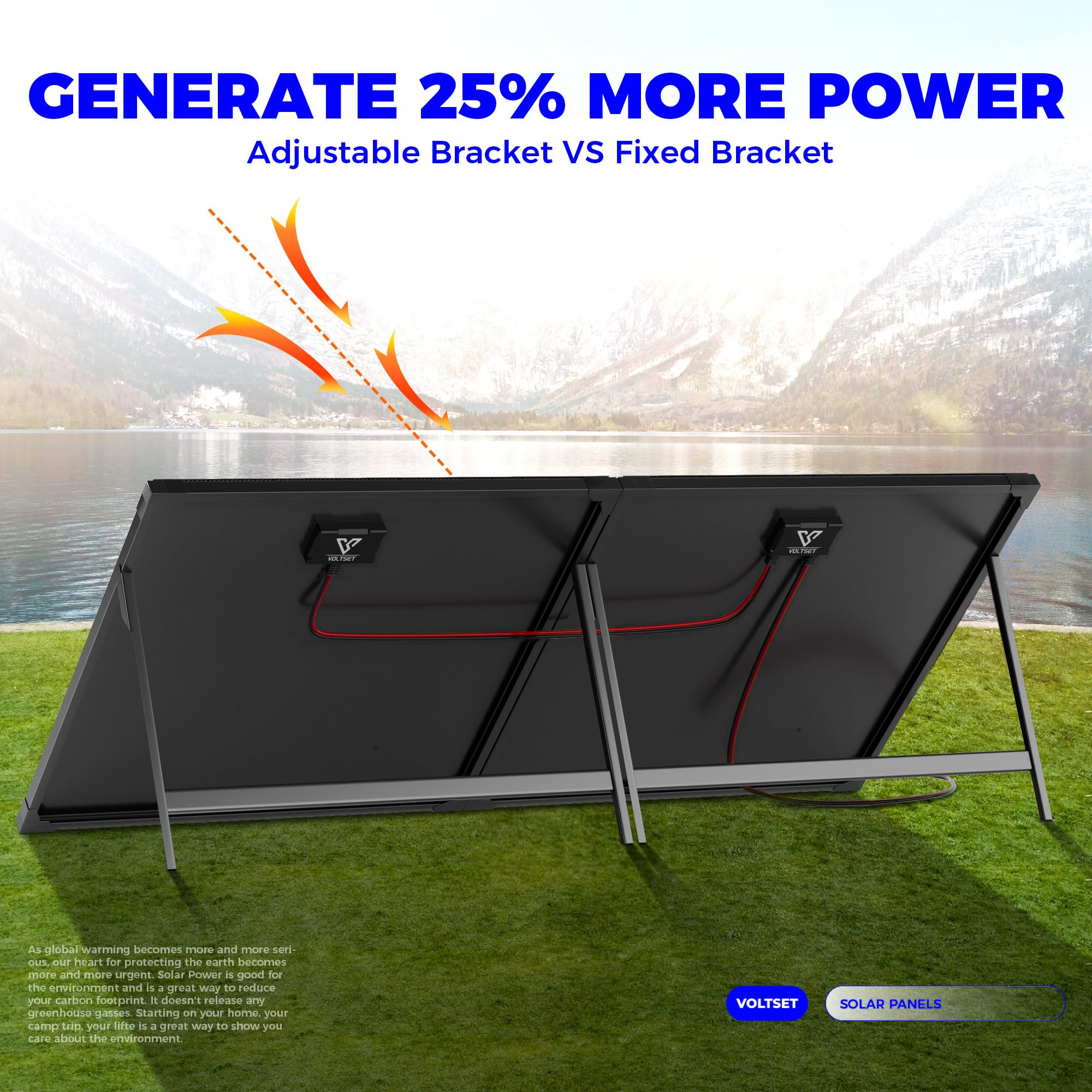 Voltset 12V Solar Battery Charger - 20W Waterproof Solar Panel Kit with Smart MPPT Controller - Trickle Charger Maintainer for Car RV Boat Marine Trailer Automotive Trailer Truck Motorcycle