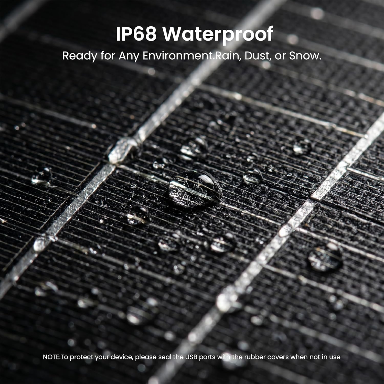 35W Solar Panel Charger with USB-A and USB-C Ports, 25.4% High Efficiency Folding Portable Solar Charger Compatible with Phones,Power Bank,IP68 Waterproof Solar Charger for Backpacking
