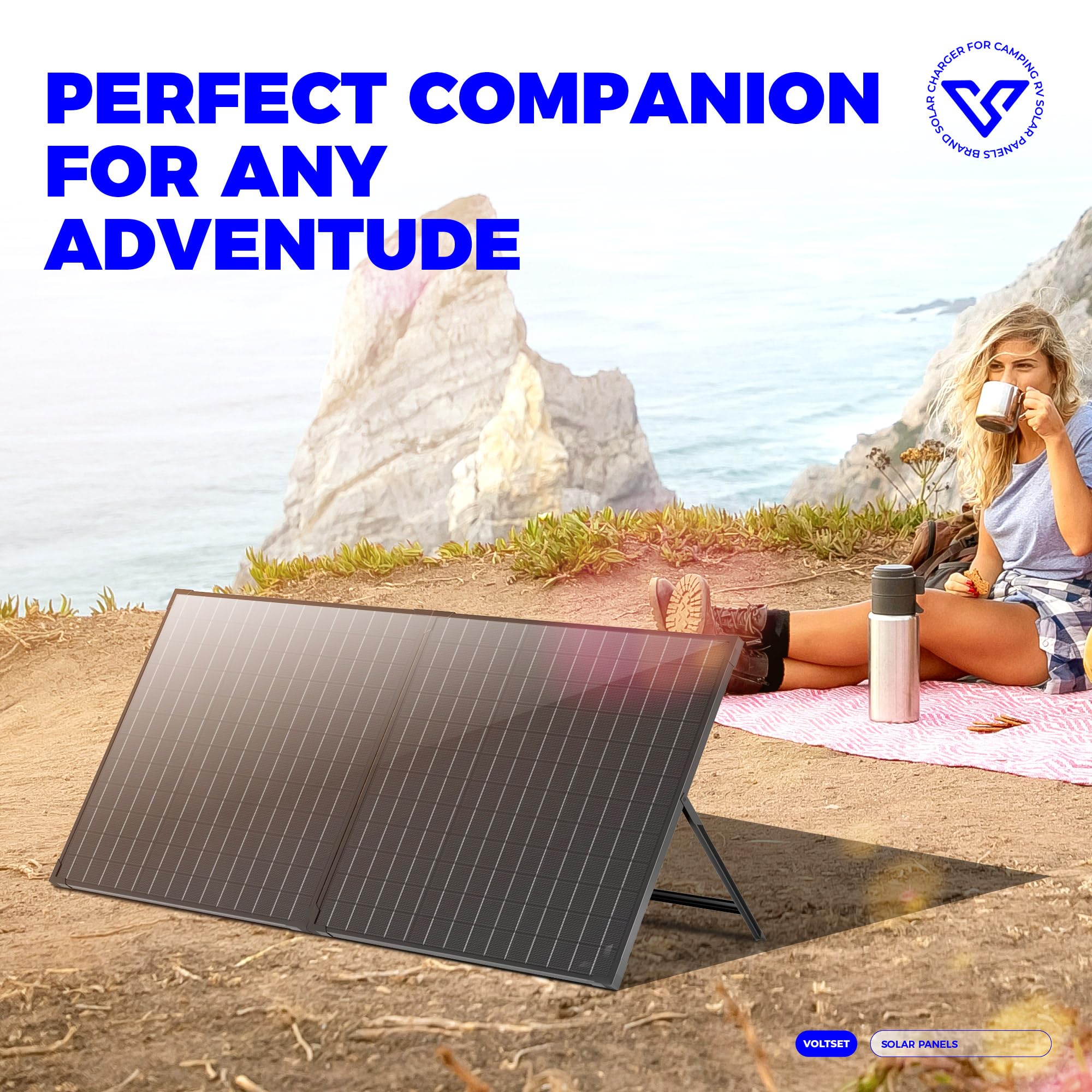 Voltset 12V Solar Battery Charger - 20W Waterproof Solar Panel Kit with Smart MPPT Controller - Trickle Charger Maintainer for Car RV Boat Marine Trailer Automotive Trailer Truck Motorcycle