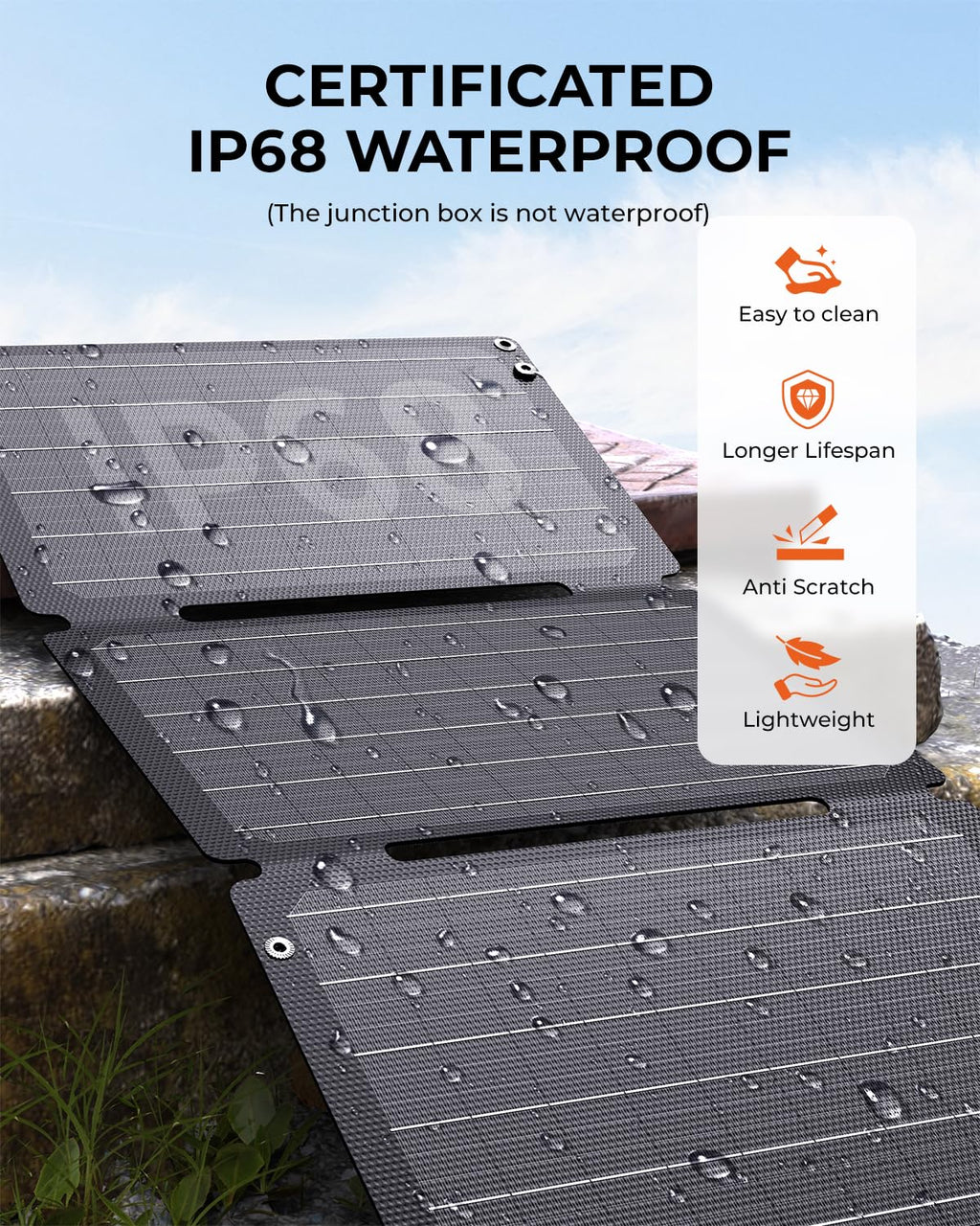 BigBlue 28W Solar Panel Charger with Dual USB-C and USB-A, Portable Solar Phone Charger for Camping, Hiking, Backpacking, Emergency Solar Charger for iPhone, iPad, Samsung Galaxy, Power Bank, GPS etc