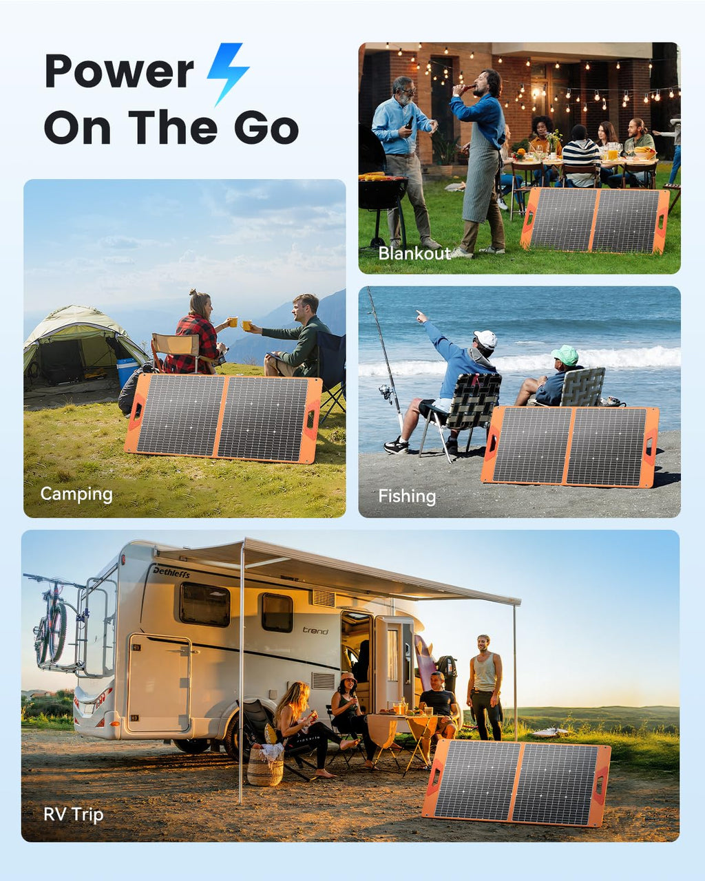 SOLUPUP Solar Panels 30W Portable Foldable Solar Charger with 5V USB-A and USB-C Fast Charging Compatible with iPhone, iPad, Samsung, Power Banks, IPX5 Waterproof Perfect for Camping, Hiking, Outdoor