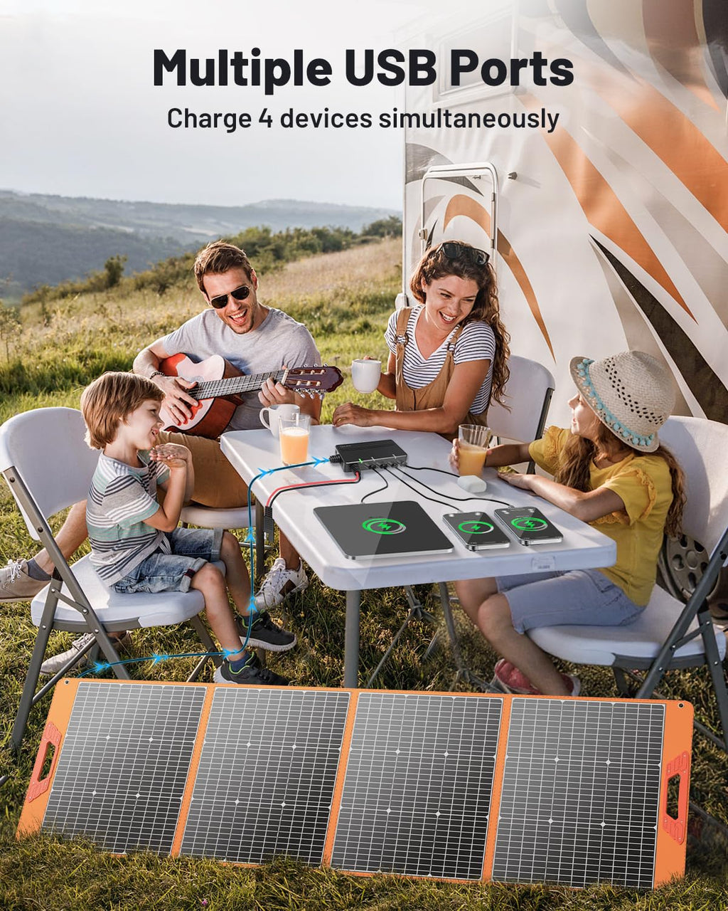 SOLUPUP Solar Panels 30W Portable Foldable Solar Charger with 5V USB-A and USB-C Fast Charging Compatible with iPhone, iPad, Samsung, Power Banks, IPX5 Waterproof Perfect for Camping, Hiking, Outdoor