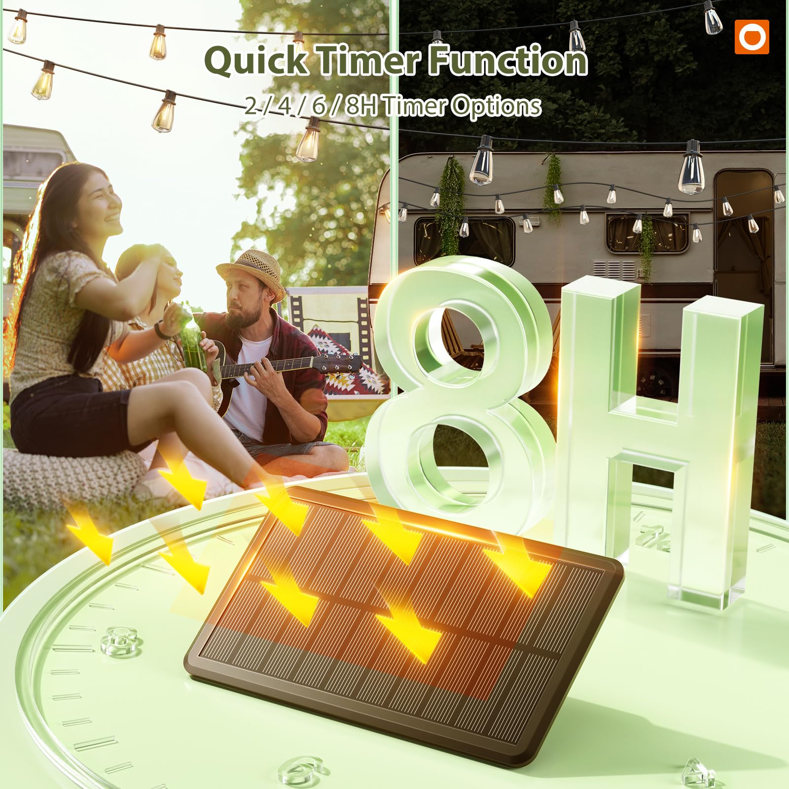 addlon 52(48+4) FT Solar String Lights Waterproof, Remote Dimmable 16+1 LED | Patio Lights Solar Powered with USB Port, Shatterproof Bulbs, 3 Light Modes, Timable Solar Light for Camping Backyard Garden
