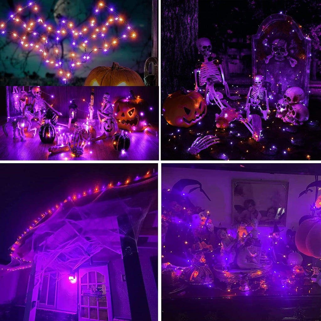 Joomer Solar Fairy Lights, 2-Pack Total 80FT 240LED Lights, Warm White | Copper Wire, Solar String Light Waterproof 8 Lighting Modes for Patio Fence Party Garden Yard Home Outdoor Decoration