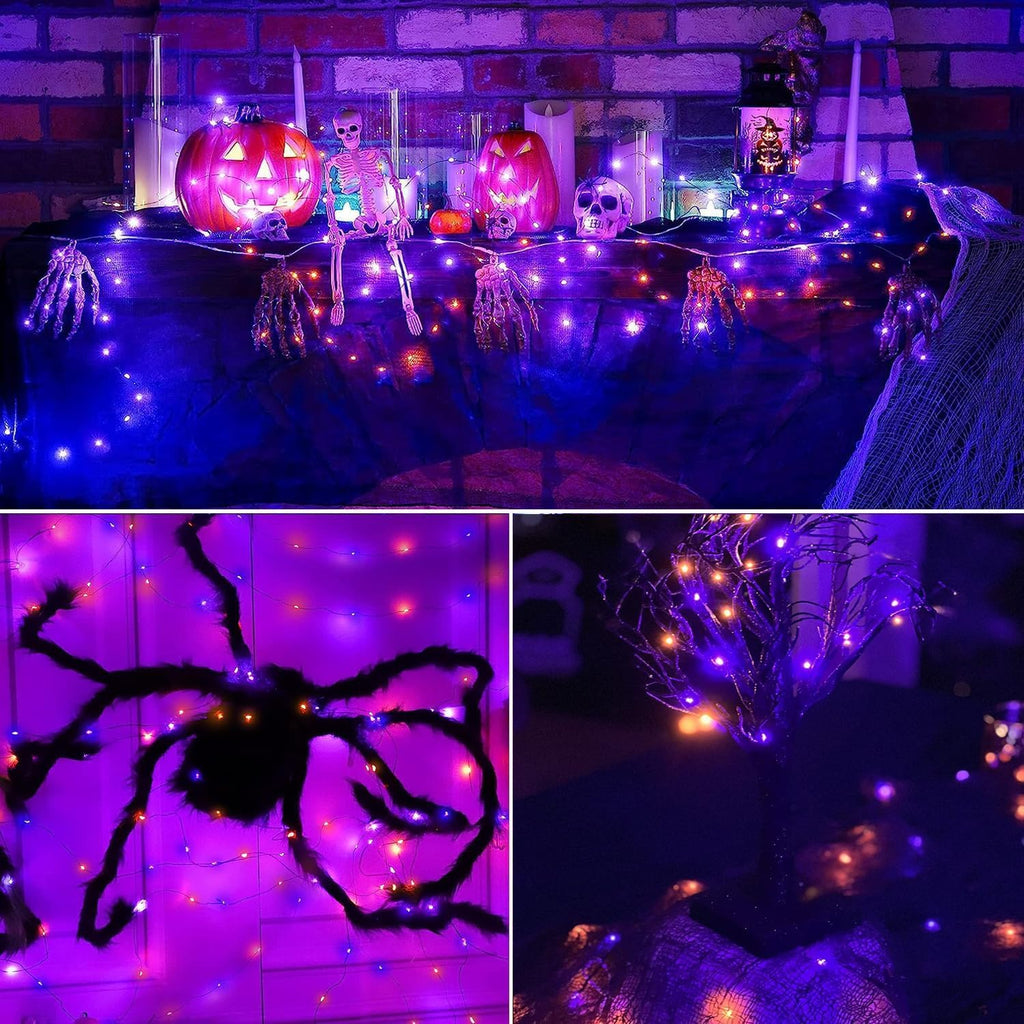 Joomer Solar Fairy Lights, 2-Pack Total 80FT 240LED Lights, Warm White | Copper Wire, Solar String Light Waterproof 8 Lighting Modes for Patio Fence Party Garden Yard Home Outdoor Decoration