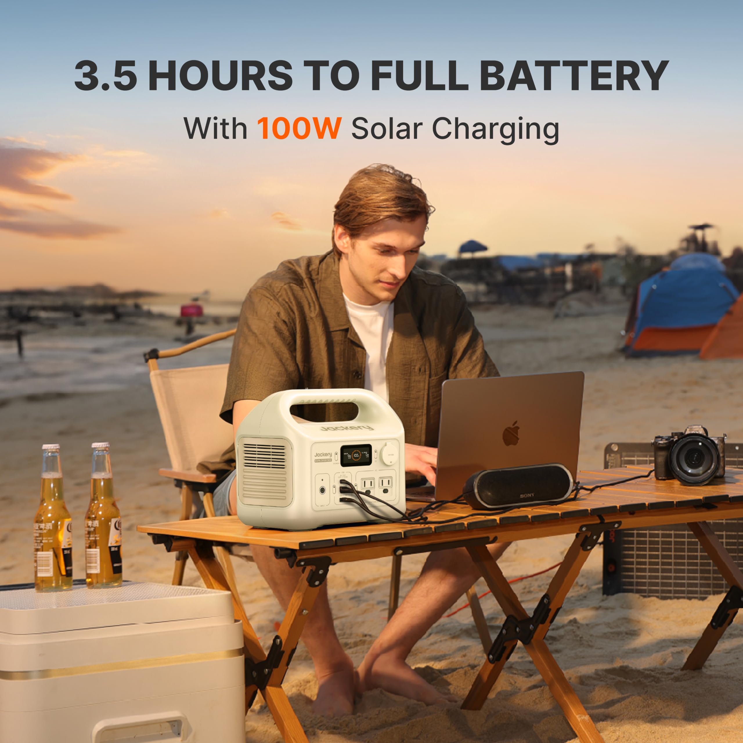 Jackery Explorer 300 Portable Power Station,292Wh | Backup LiFePO4 Battery, Solar Generator for Outdoors, Camping, Travel, Hunting, Blackout (Solar Panel Optional)