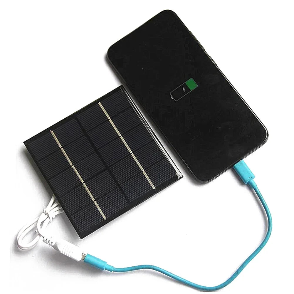 5W 5V Solar Panel Solar Battery Charger 100*100mm Panel For Board Outdoor Camping Power Bank Phone Charging Supplies