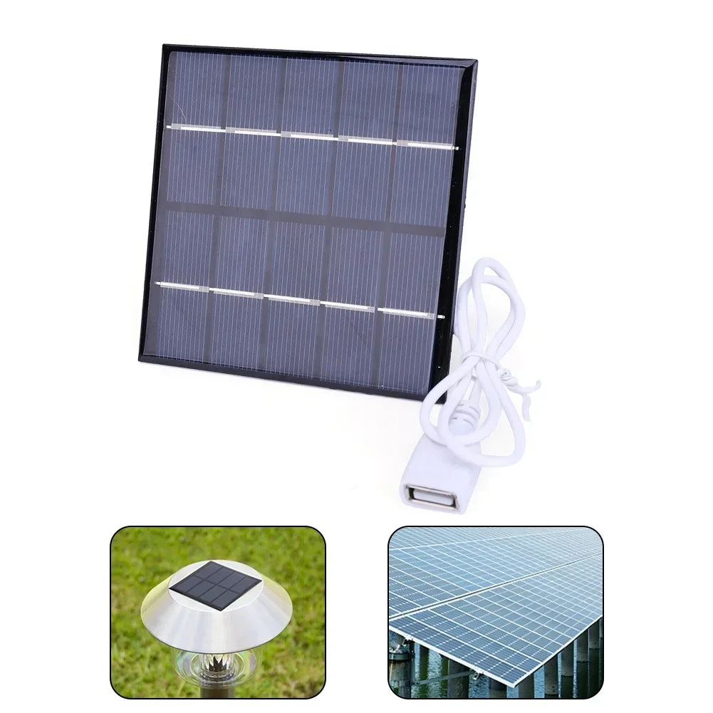 5W 5V Solar Panel Solar Battery Charger 100*100mm Panel For Board Outdoor Camping Power Bank Phone Charging Supplies