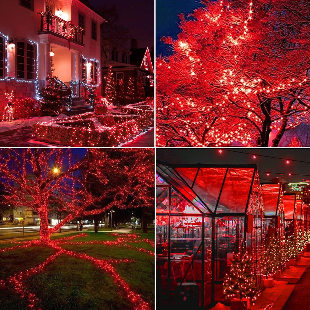 Joomer Solar Fairy Lights, 2-Pack Total 80FT 240LED Lights, Warm White | Copper Wire, Solar String Light Waterproof 8 Lighting Modes for Patio Fence Party Garden Yard Home Outdoor Decoration