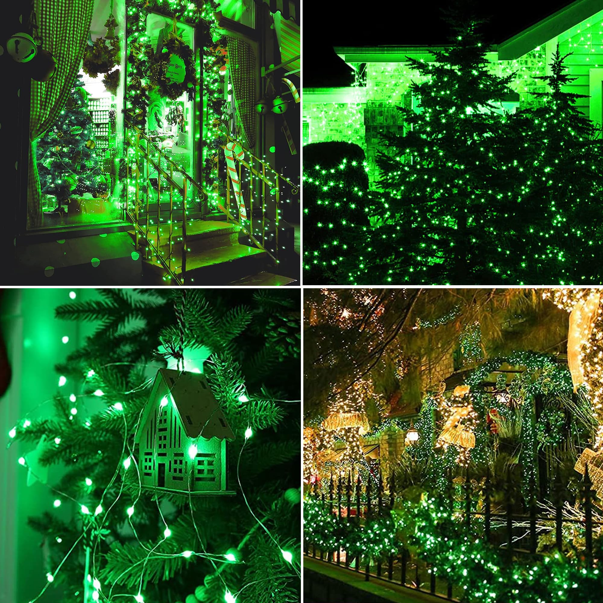 Joomer Solar Fairy Lights, 2-Pack Total 80FT 240LED Lights, Warm White | Copper Wire, Solar String Light Waterproof 8 Lighting Modes for Patio Fence Party Garden Yard Home Outdoor Decoration