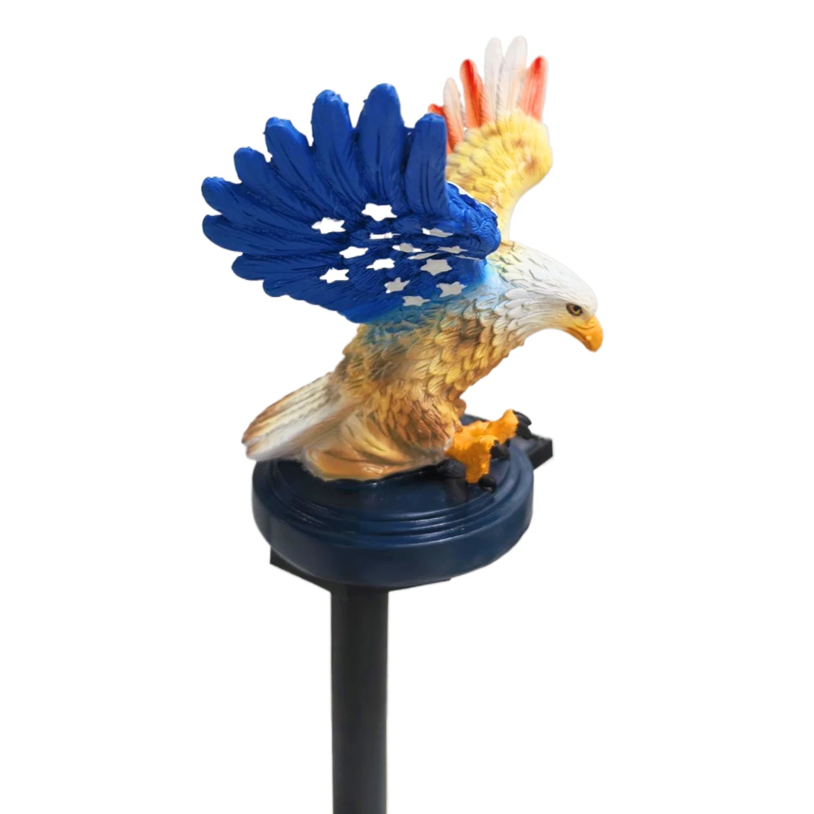 Eagle Figurine Garden Solar Stake Light 4th of July Decorations Solar Powered Eagle Stake Lights for Yard Patio Lawn Party