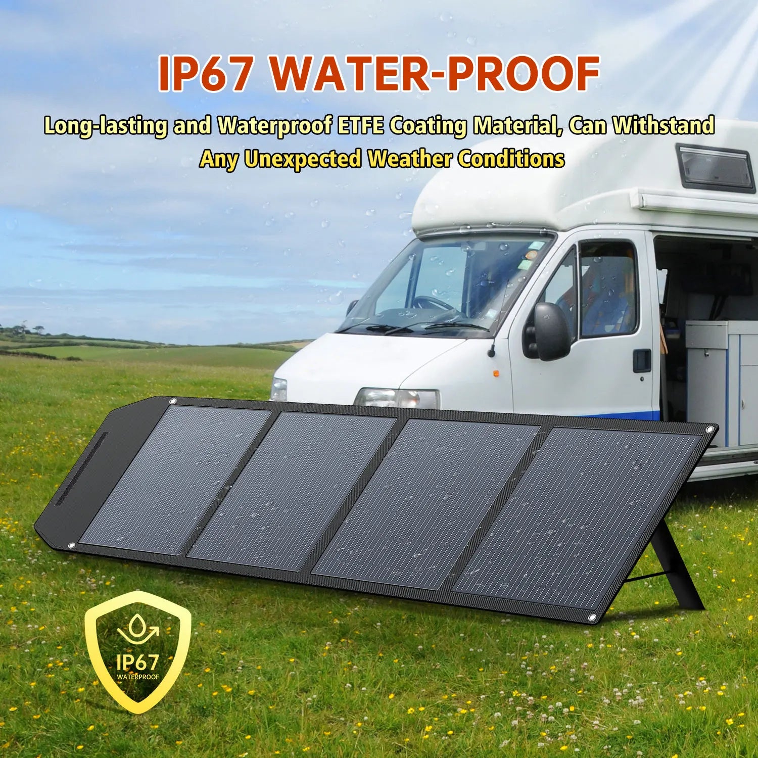 High Efficiency 200 Watt Solar Panel Foldable 24V Monocrystalline Silicon Solar Panel Portable Camping Solar For Caravan RV