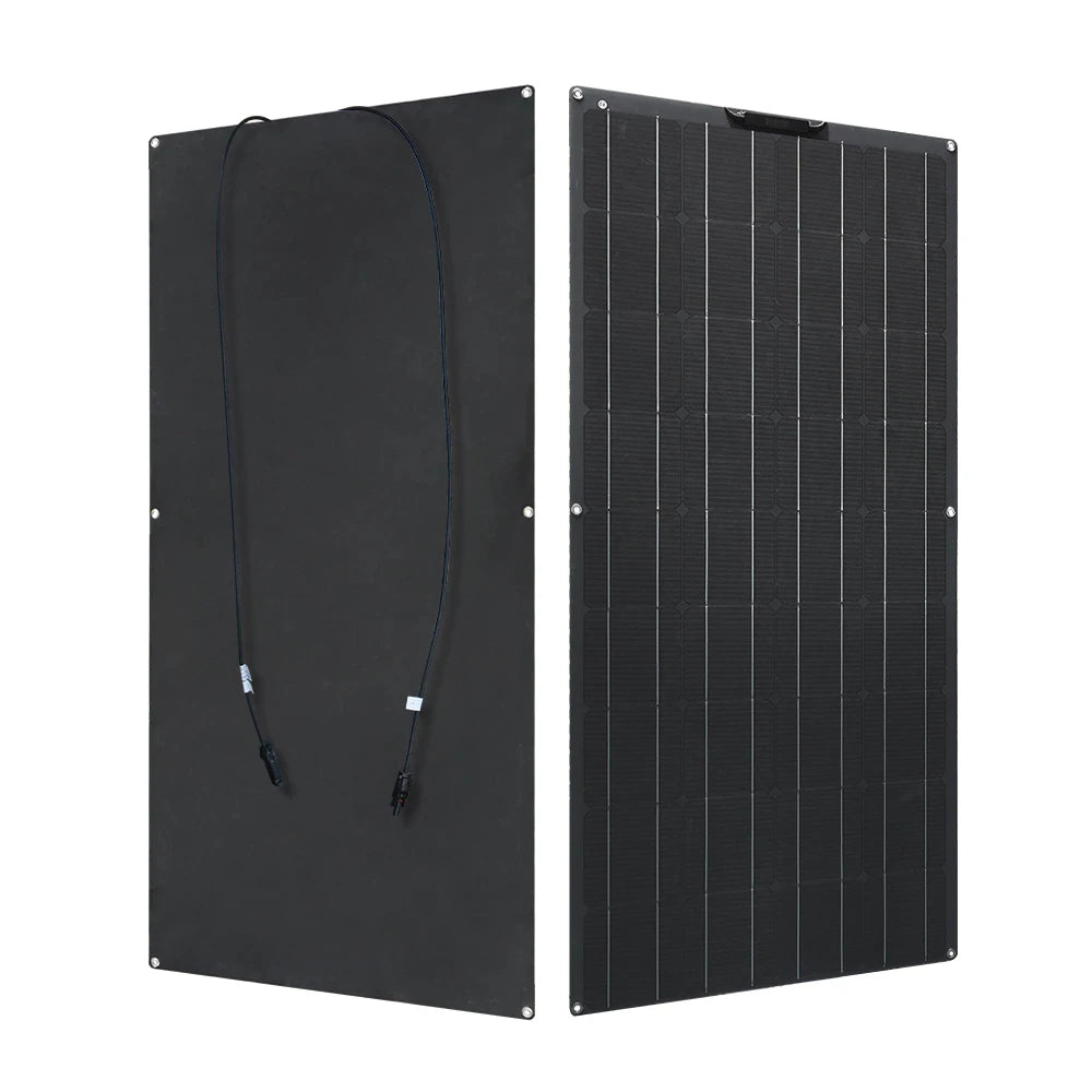 430W Monocrystalline Silicon Flexible Solar Panel For Caravan RV Full Black Frameless Design